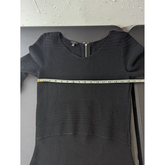 Talbots Women's Textured Long Sleeve Black Sweater Dress Size Small Neutral - Picture 6 of 8
